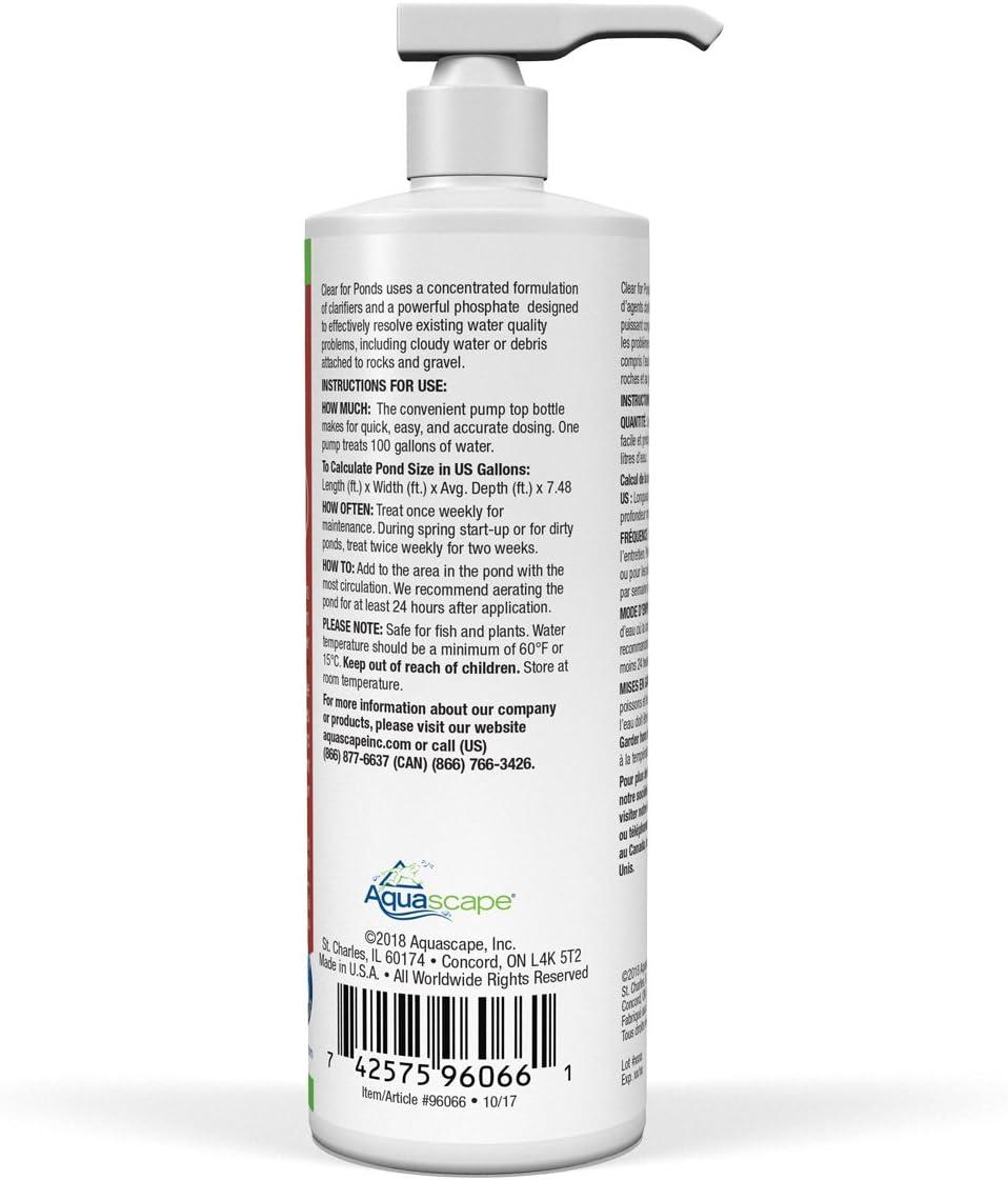 image:imageAquascape Clear Water Treatment for Koi and Fish Ponds Blend of Clarifiers to Clear Cloudy or Discolored Water and Reduce Debris  4 16Ounces16ounces