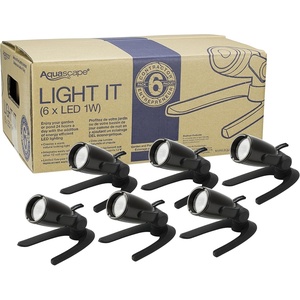 image:imageAquascape 1Watt LED Spotlight 6Pack Submersible Outdoor Pond and Landscape Lighting EnergyEfficient Waterproof Spot Lights 84045