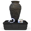 image:imageAquascape 78221 Fire Fountain Stacked Slate Urn AddOn KitUrn  Install Kit