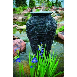 image:imageAquascape 78221 Fire Fountain Stacked Slate Urn AddOn KitUrn Only