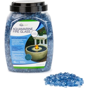 image:imageAquascape Reflective Black Fire Glass for use with Fire and Water Fountains Fire Places Fire Pits and More 14inch 10pounds  78262Aquamarine