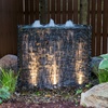 image:imageAquascape Stacked Slate Spillway Wall Landscape Fountain Kit with Aquabasin and Ultra Pump 32inch  7826932