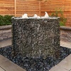 image:imageAquascape Stacked Slate Spillway Wall Landscape Fountain Kit with Aquabasin and Ultra Pump 32inch  78269Fountain Wall  32inch