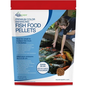 image:imageAquascape Premium Color Enhancing Fish Food Pellets for Pond Koi Goldfish and More 22 lbs  1 kg22 Pound Pack of 1