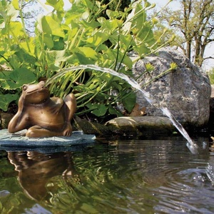image:imageAquascape Lazy Frog on Lily Pad Spitter Fountain for Ponds and Water Gardens 78311