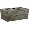 image:imageAquascape Straight Stacked Slate Wall Base Water Fountain for Yard Landscape and Garden Small 13inch H  78279