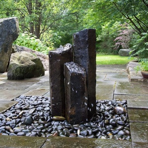image:imageAquascape Mongolian Basalt Stone Fountain Columns Set of 3 24Inch 30Inch 36Inch  58062