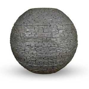 image:imageAquascape Stacked Slate Sphere Fountain 40 Inch Diameter 102 cm Lightweight FiberResin Composite Decorative Water Feature Includes Tubing for Easy Setup 782896 Dia 18 m Extremely Large