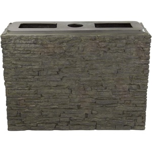 image:imageAquascape Straight Stacked Slate Wall Base Water Fountain for Yard Landscape and Garden Large 26inch H  78278